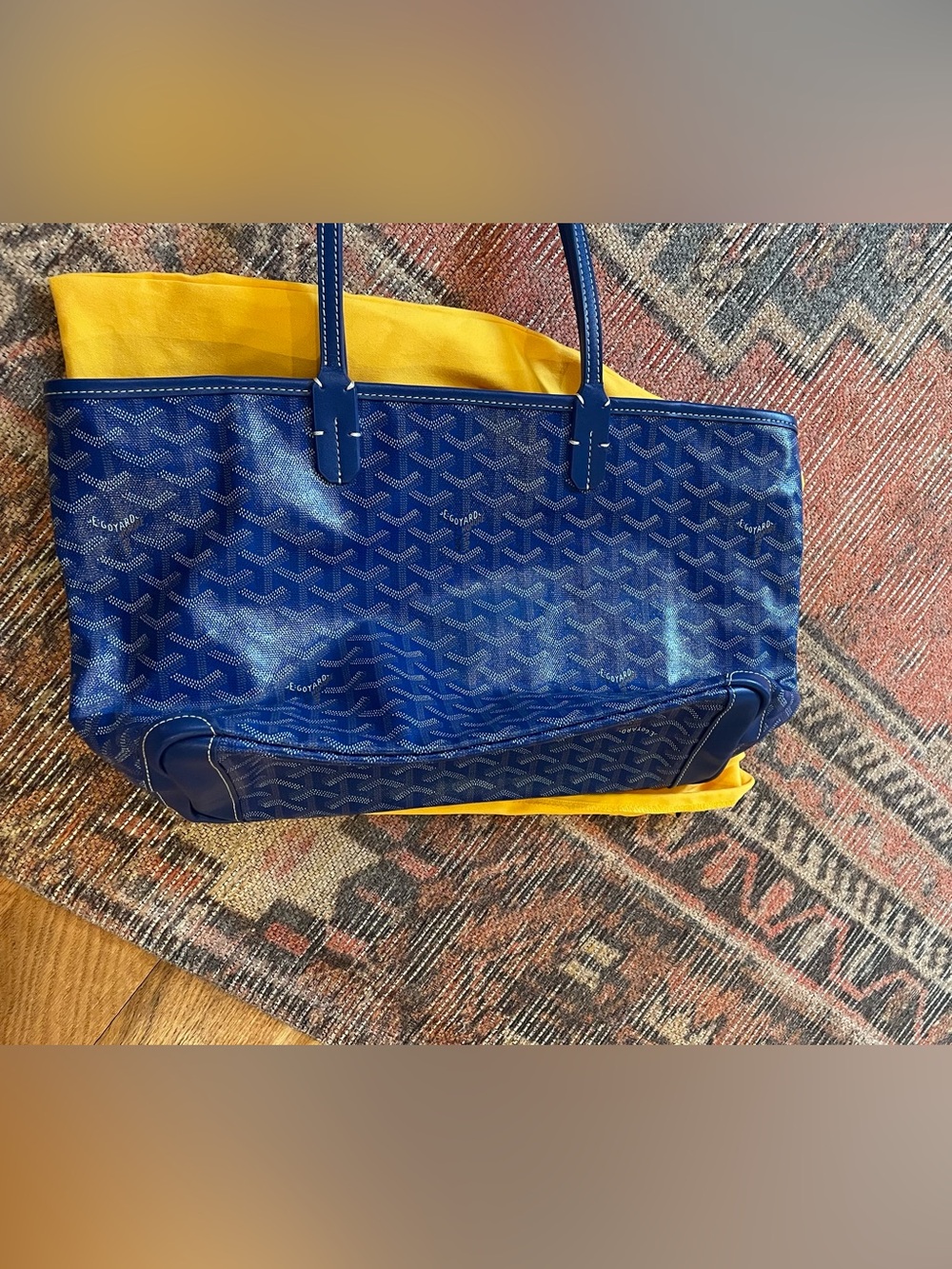 Blue Canvas Zip Tote